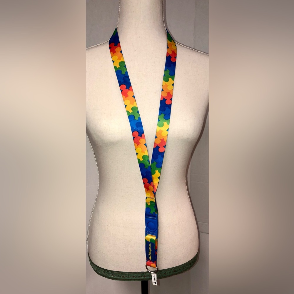 DISNEY Mickey Mouse Head & Ears Lanyard Multiple Colors Walt Disney NWT